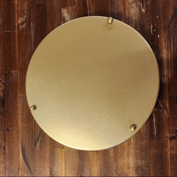 1-Gold Metal Round Cupcake Stand Vanity Display Cake Holder Dessert Tray - Picture 3 of 4